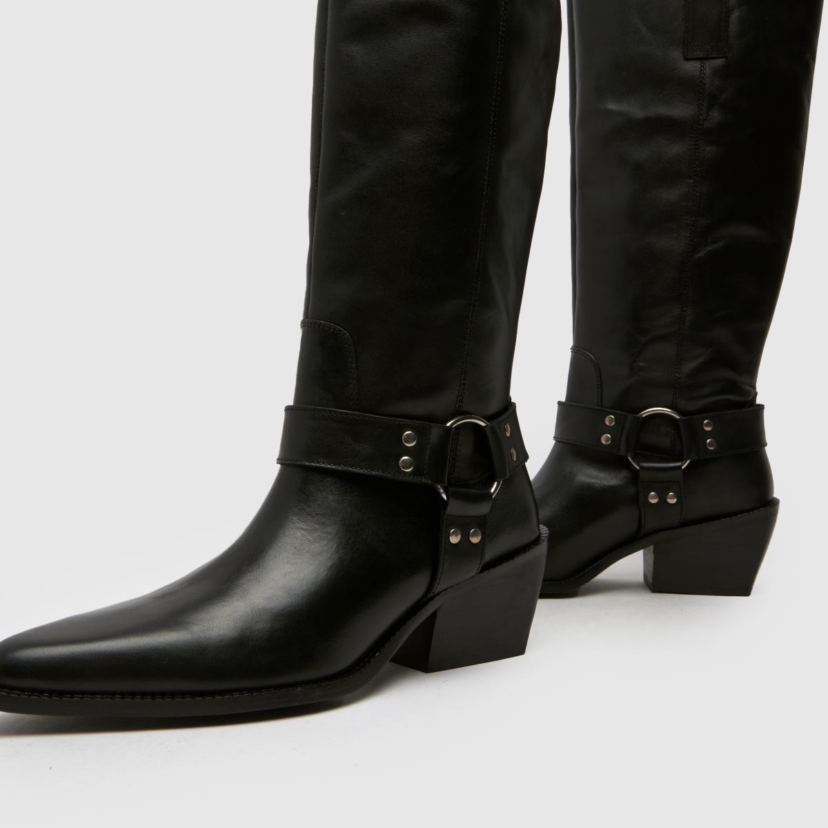 Schuh Dilara westernstövlar i läder i svart
