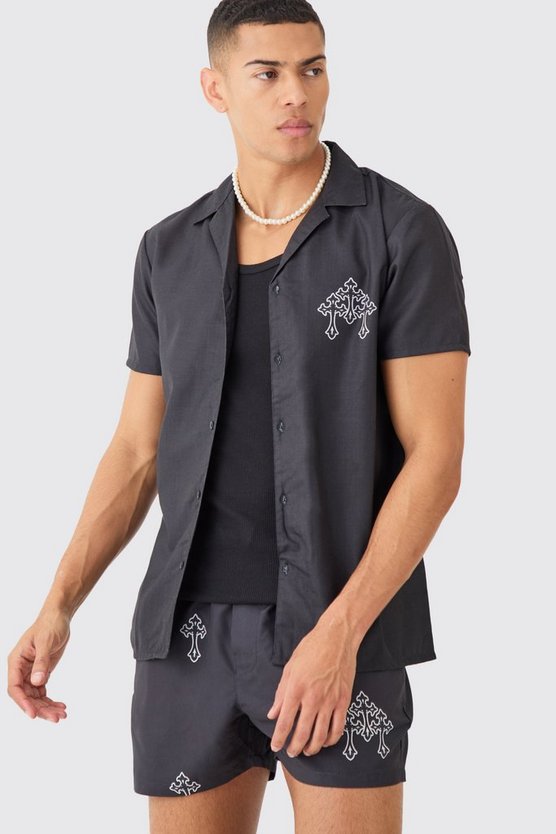 Kurzärmliges Hemd & Badehose