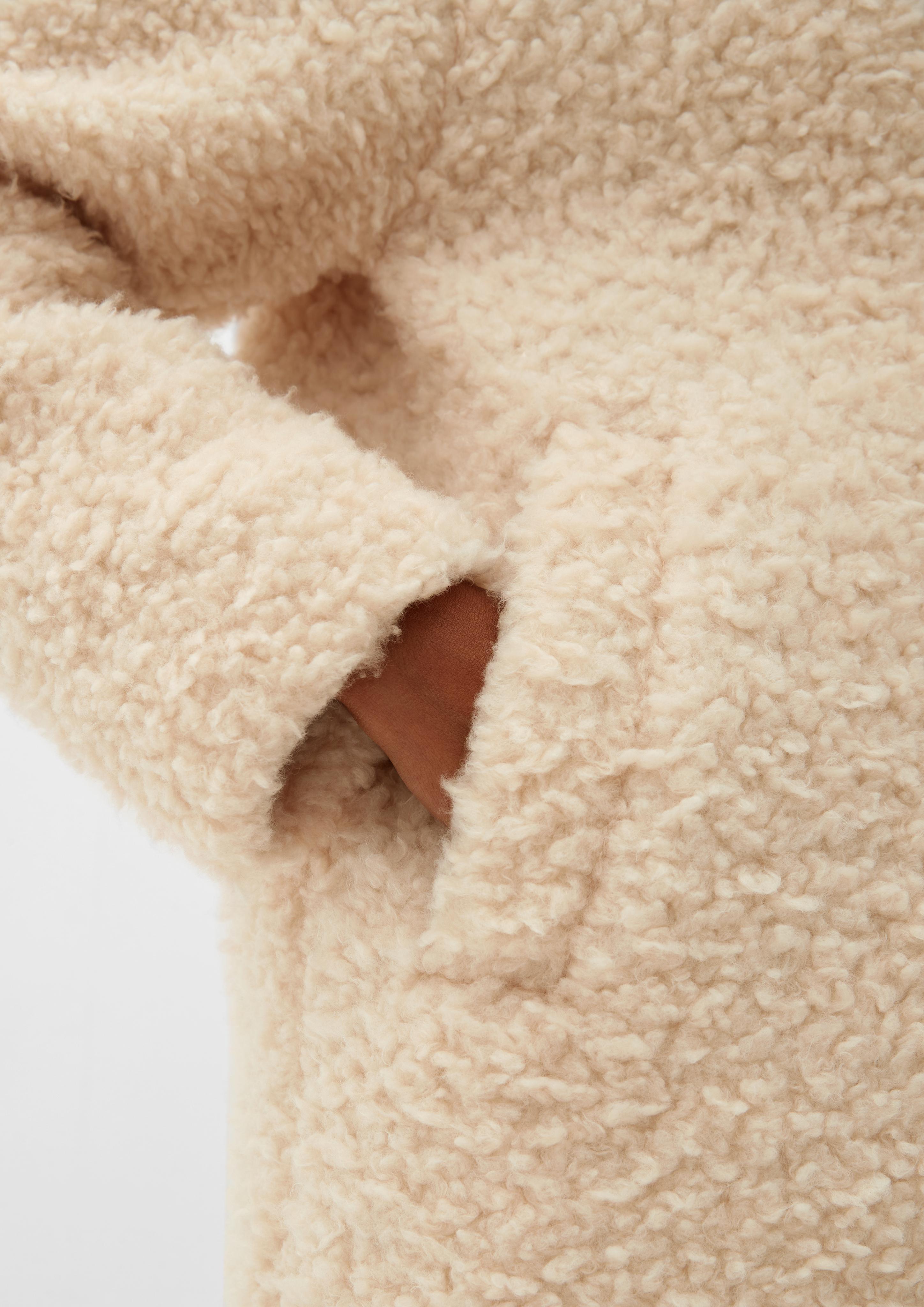 Teddy-Mantel mit Reverskragen  2116146-8045
