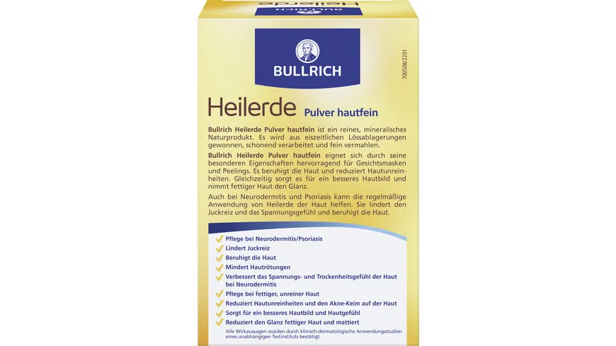 Bullrich Heilerde Pulver hautfein 500 g