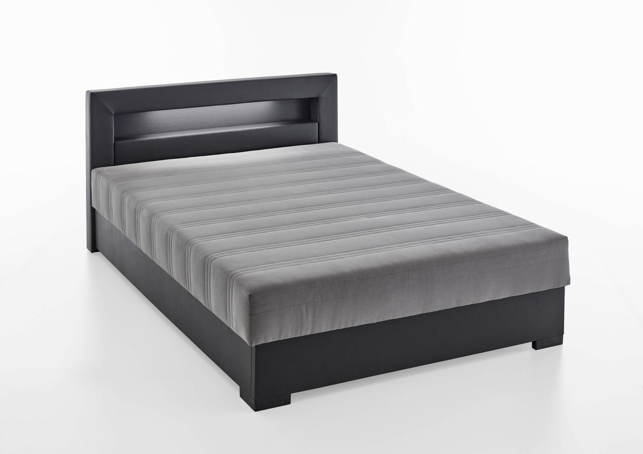 Relita Boxbett MINA mit LED schwarz 140x200