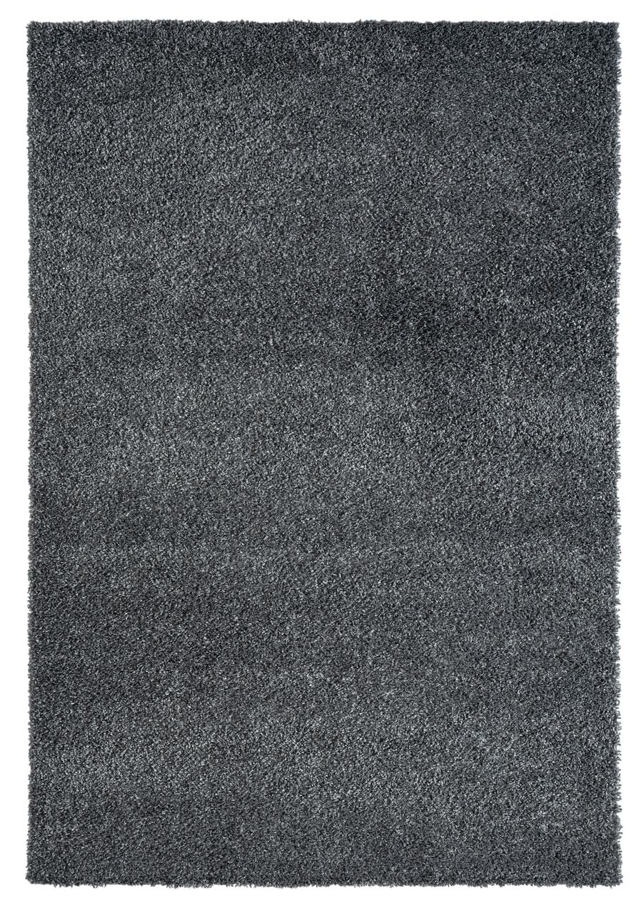 MyFlair Teppich Elodie, 200cm x 290cm, Farbe Dunkelgrau, rechteckig, Florhöhe 37mm