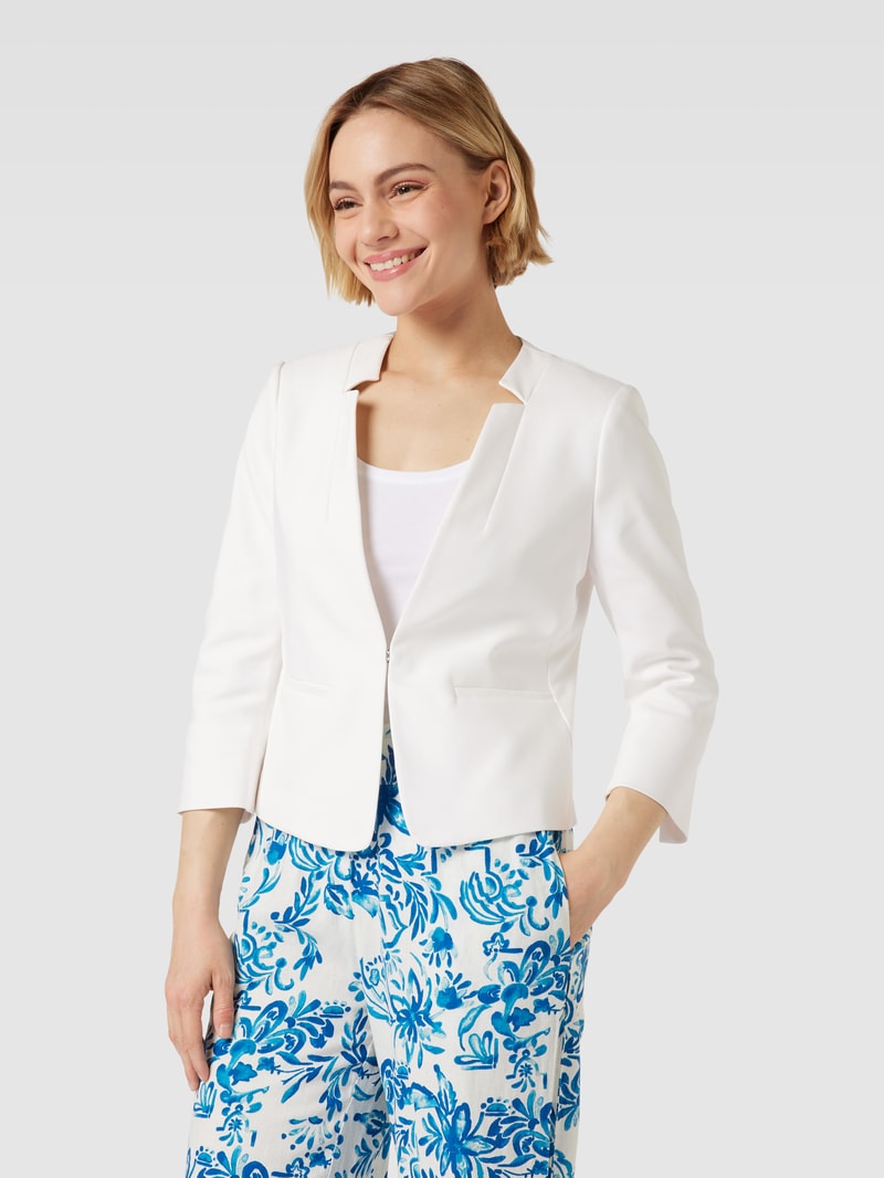 Blazer mit Eingrifftaschen in weiß