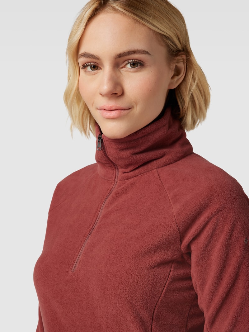 Sweatshirt aus Fleece mit Stehkragen Modell 'GLACIAL™ IV 1/2 ZIP' in bordeaux rot