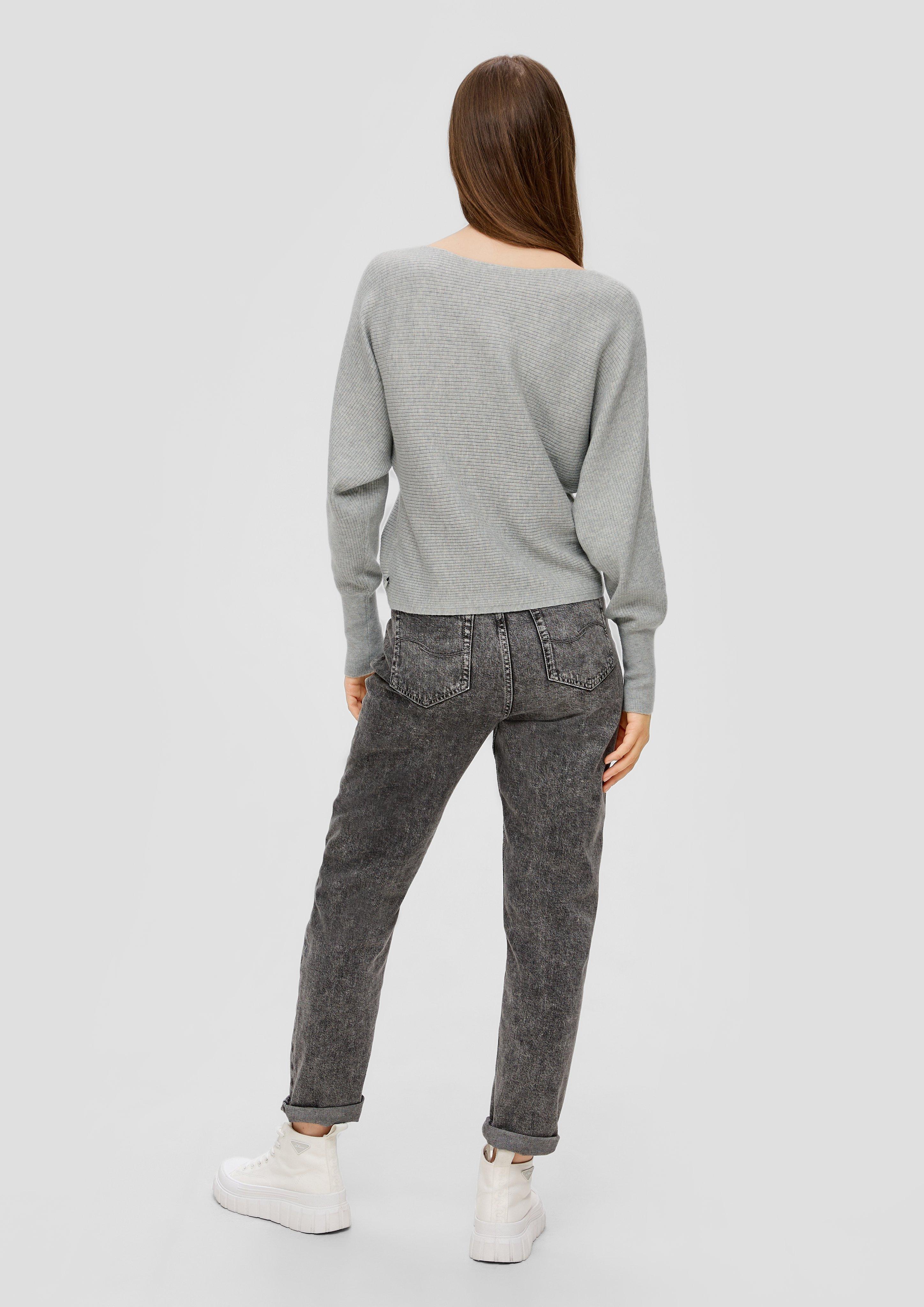 Rippstrickpulli mit Fledermausarm  2144100-9400