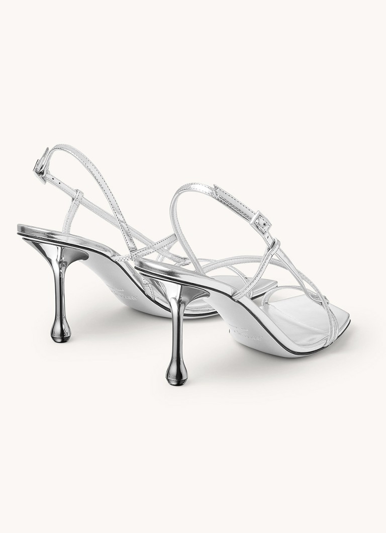 Sandale Jimmy Choo Etana 80 din piele de vițel cu efect metalic