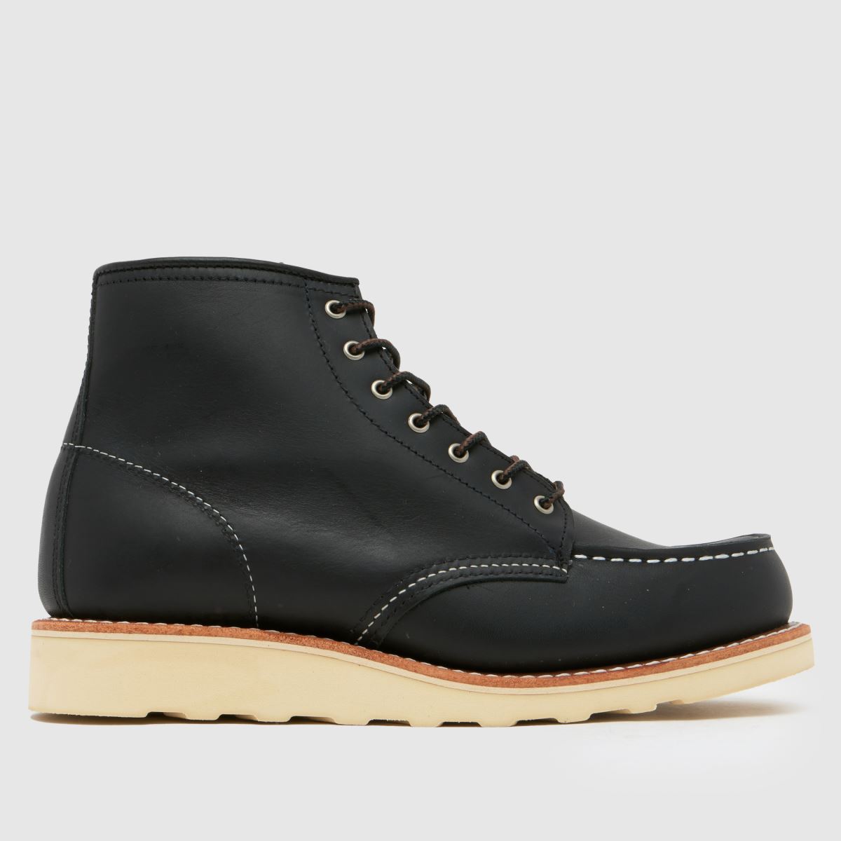Red Wing – Svarta klassiska stövlar med mockatå, 15 cm