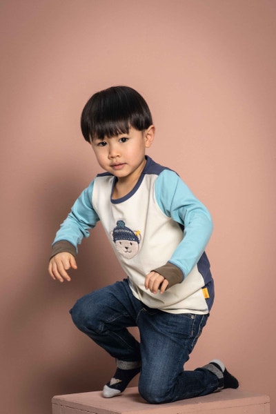 T-Shirt langarm, beige für Jungs