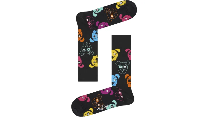Happy Socks Unisex Socken Dog BLACK/MULTI