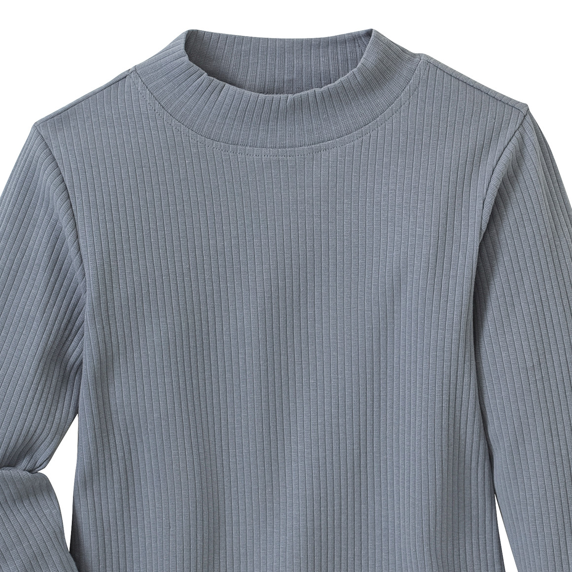 Mädchen Langarmshirt in Rippstruktur