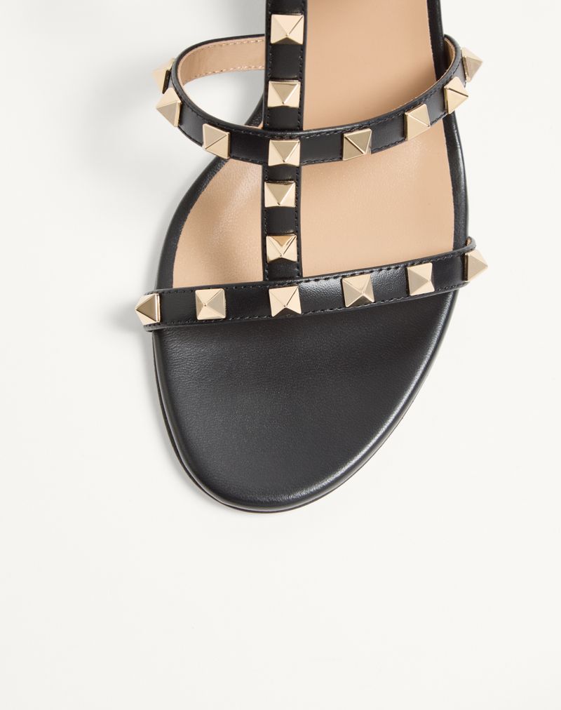 Rockstud Calfskin Slider Sandal 60mm