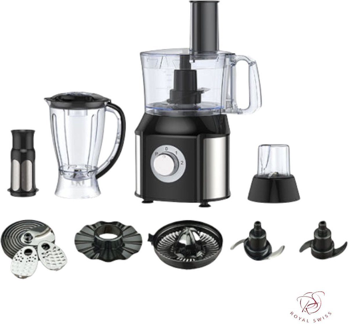 Royal Swiss Küchenmaschine, 10 in 1 - 550 Watt