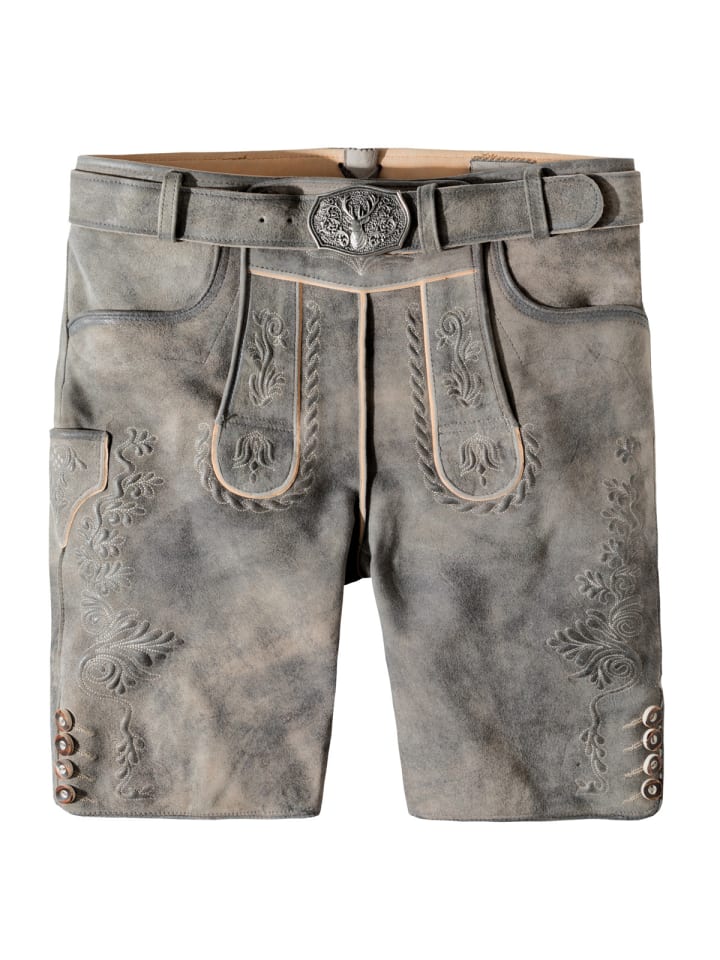Stockerpoint Lederhose Oliver in grau günstig kaufen