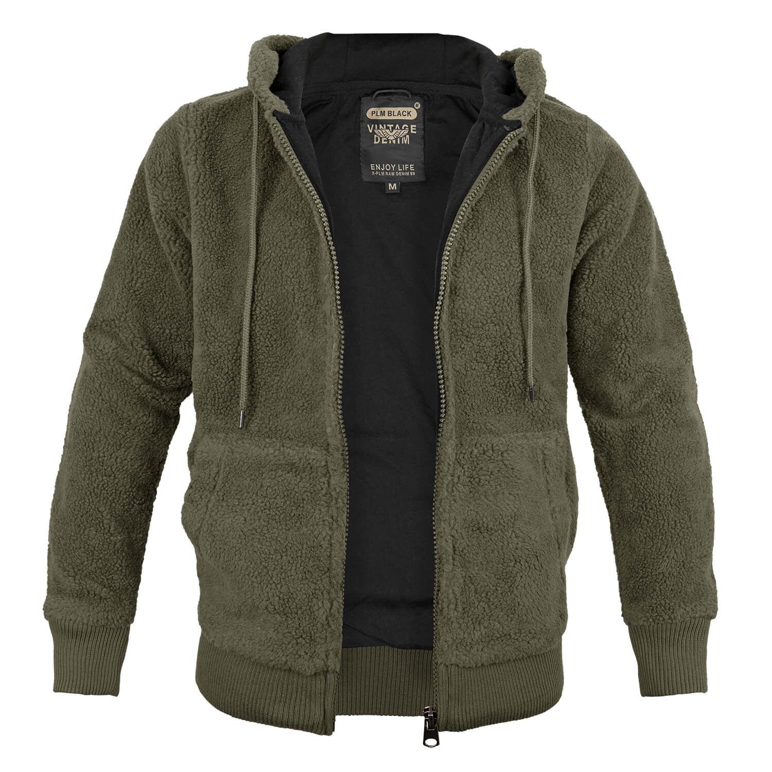 Teddyfleece Jacke mit Kapuze