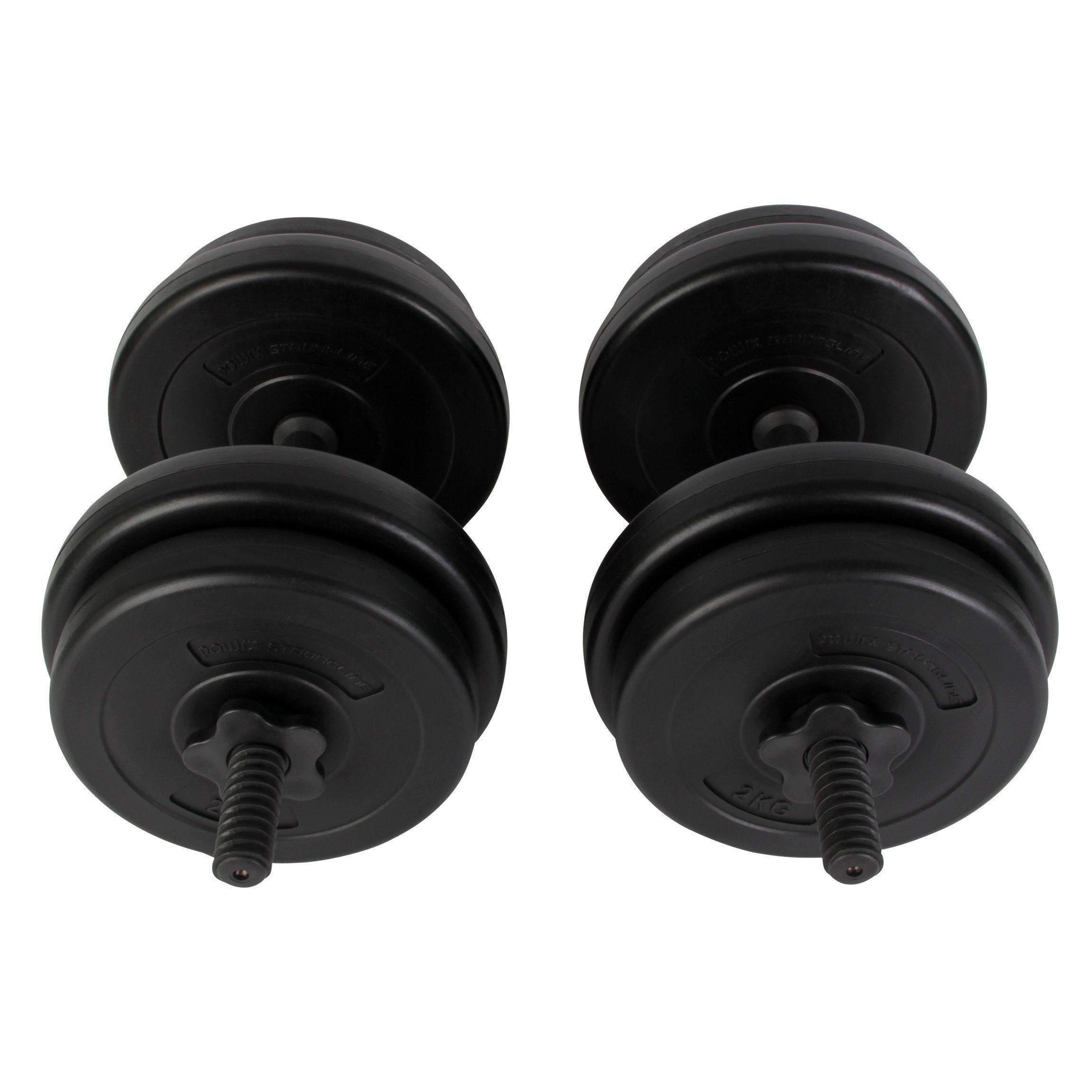 POWRX Kurzhantel 2er-Set Kurzhanteln 20kg-40kg, Rutschsicher, gerändelte Griffe, 2 X 10 Kg Kunststoff