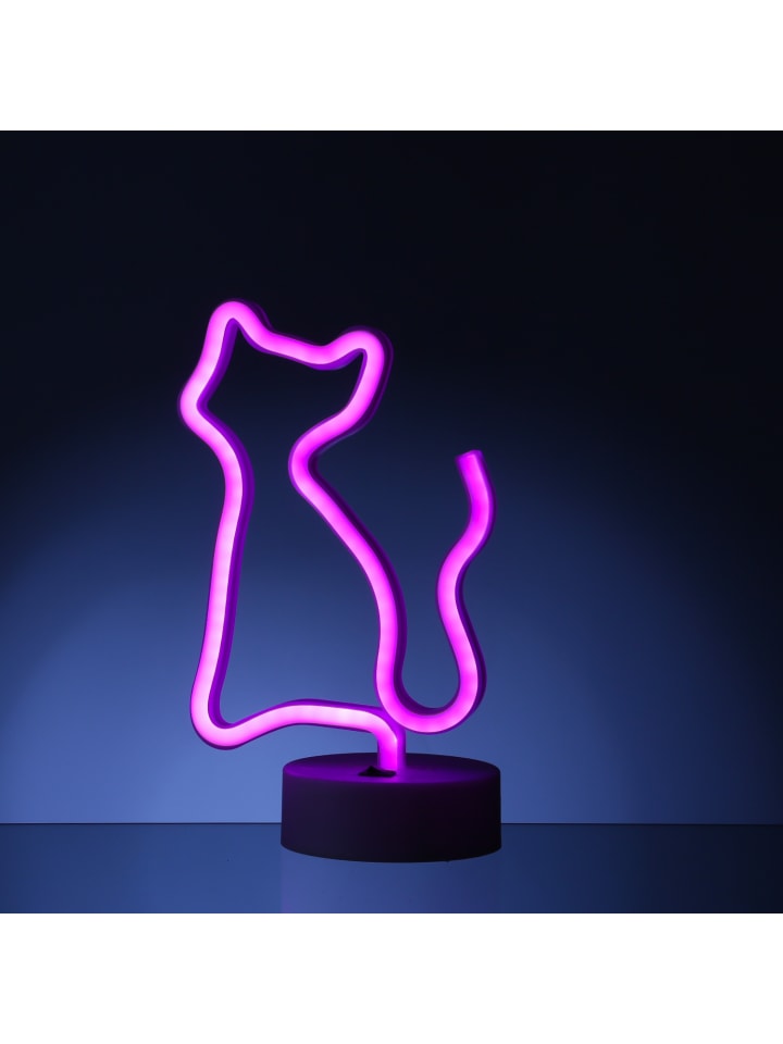 SATISFIRE LED Neonlicht Dekofigur Katze H: 25cm in pink günstig kaufen onesize