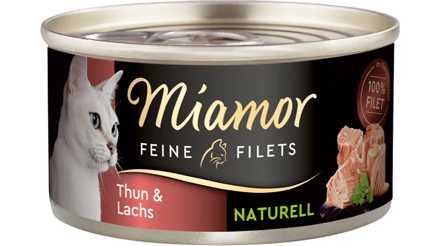 Miamor Katzennassfutter Feine Filets Naturell Thun & Lachs 80 g