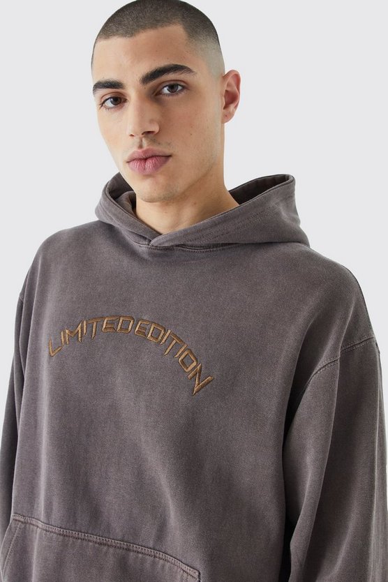 Bestickter Oversize Hoodie
