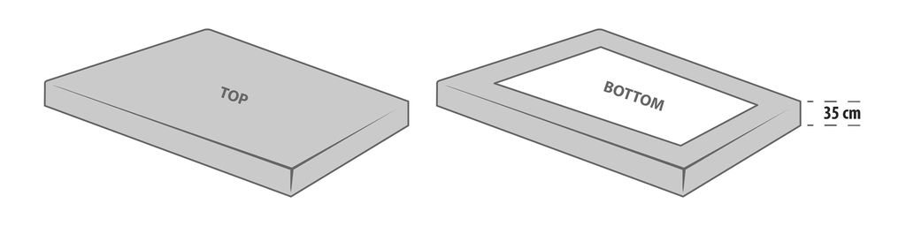 JETTE złota prześcieradło Jersey JETTE 75x200x35cm szare