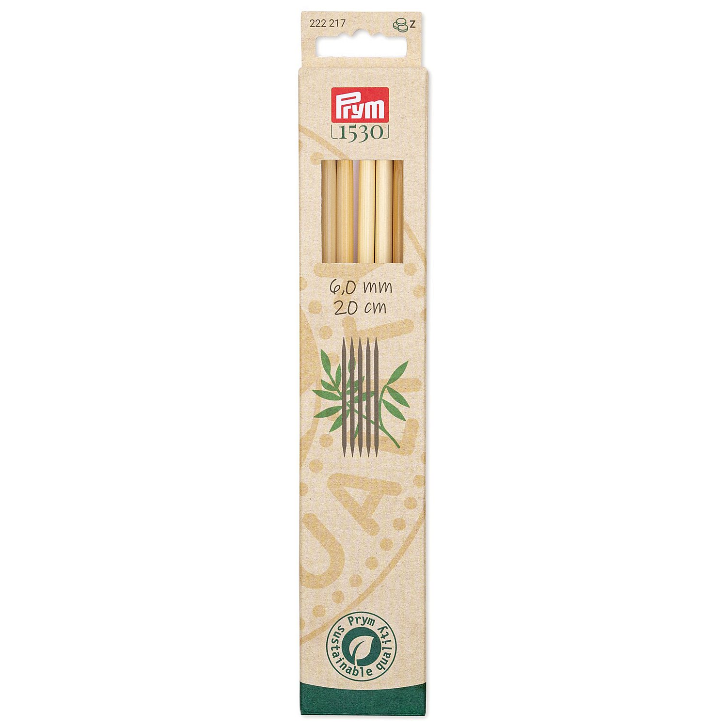 Prym Strumpfstricknadeln, Bambus, 20 cm
