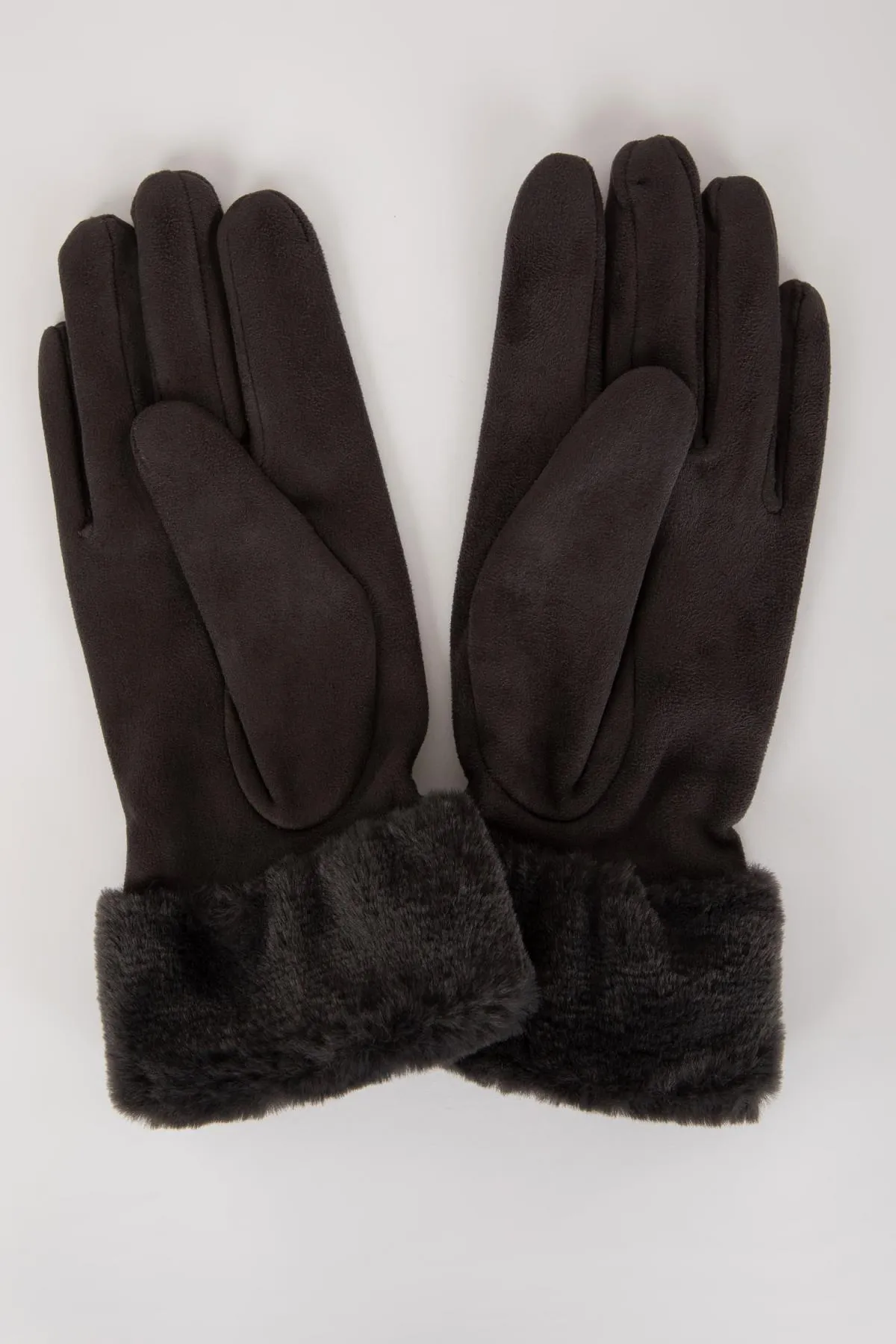 DeFacto  Damen-Handschuhe aus Fleece mit Kunstpelzbesatz R7076az23wn