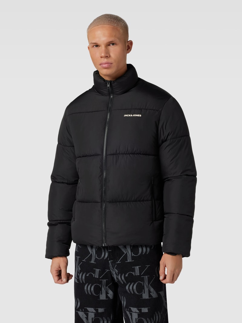 Steppjacke in unifarbenem Design Modell 'MAX' in schwarz