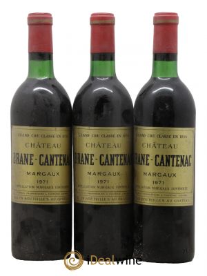 Château Brane Cantenac 2ème Grand Cru Classé  1971 - Lot de 3 Bouteilles