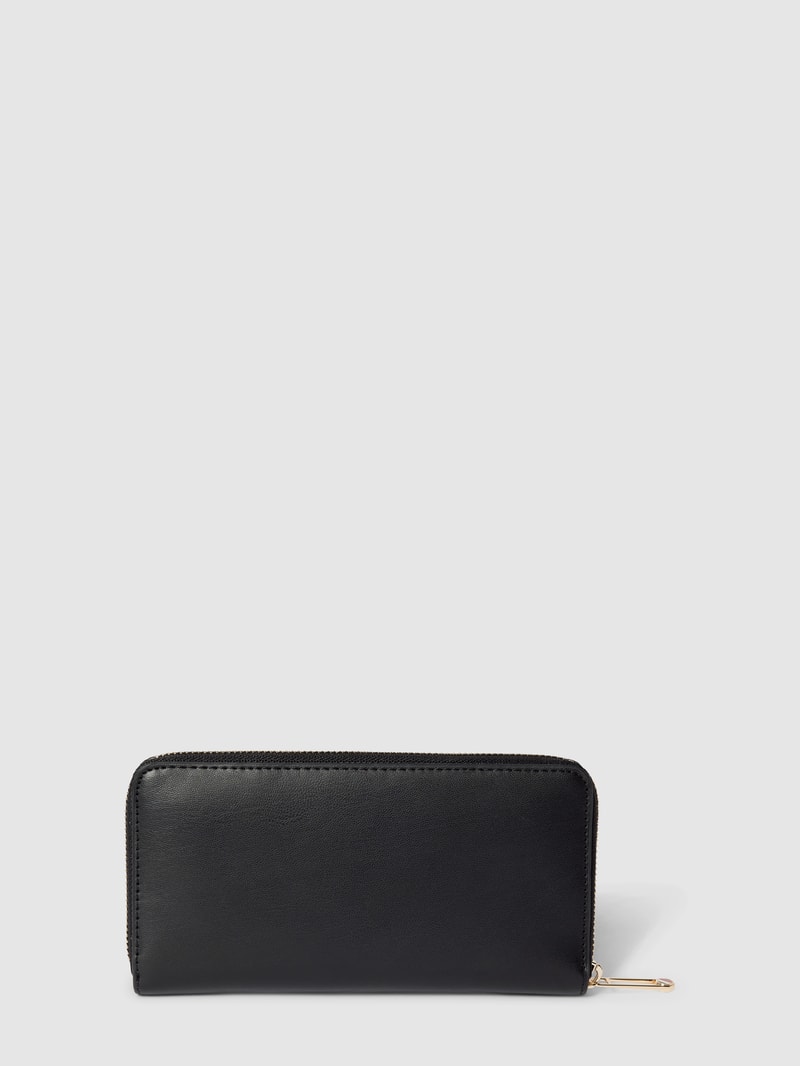 Portemonnaie mit Label-Applikation Modell 'ICONIC' in schwarz