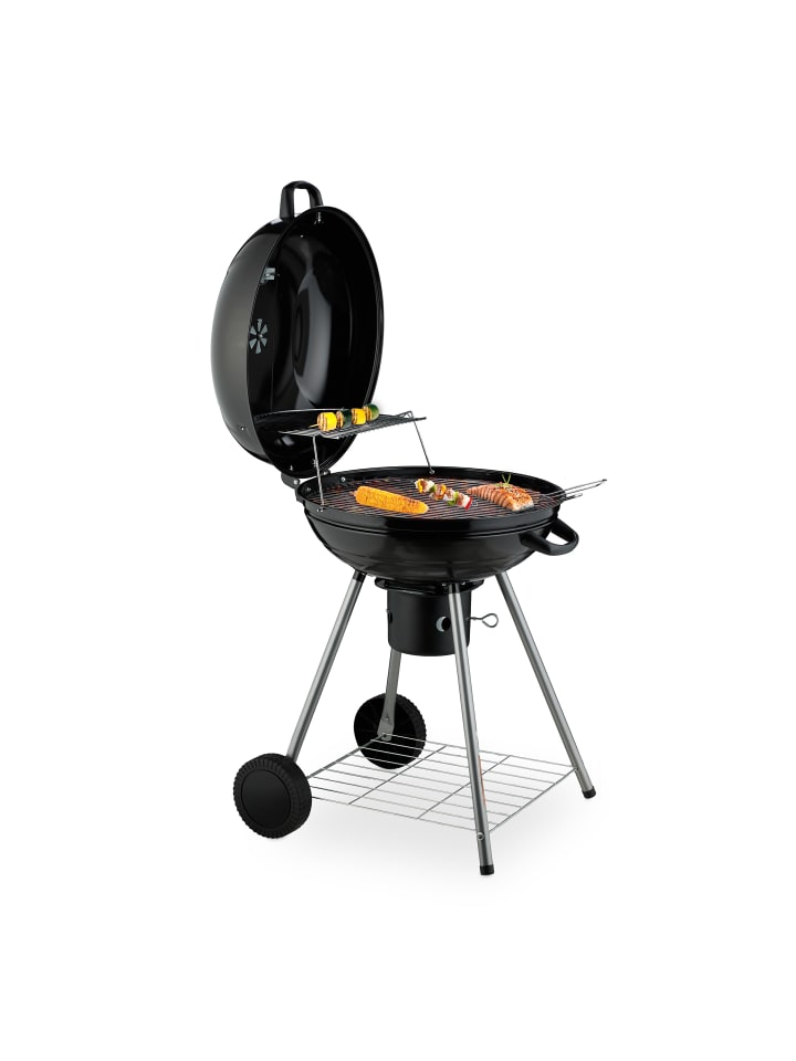 relaxdays Kugelgrill in Schwarz - Ø 53 cm günstig kaufen onesize