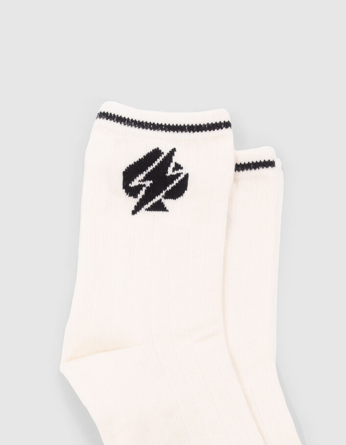 Chaussettes noires, blanches et camel garçon