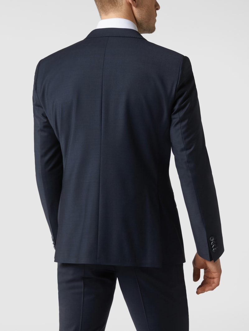 Slim Fit 2-Knopf-Sakko aus Schurwollmischung in marineblau