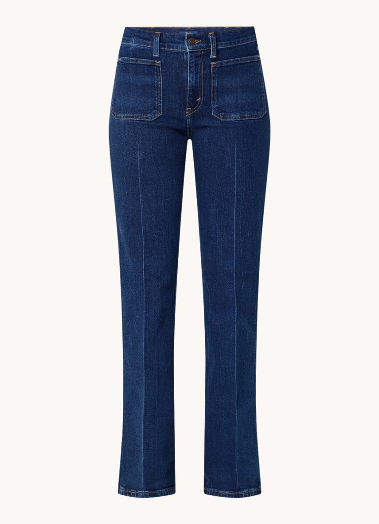 Blugi evazați cu talie înaltă Ralph Lauren Jenn, spălare închisă