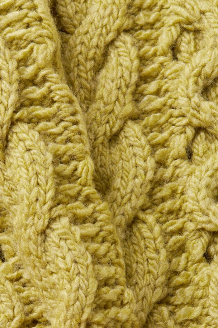 Zopfstrickpullover aus Wollmix