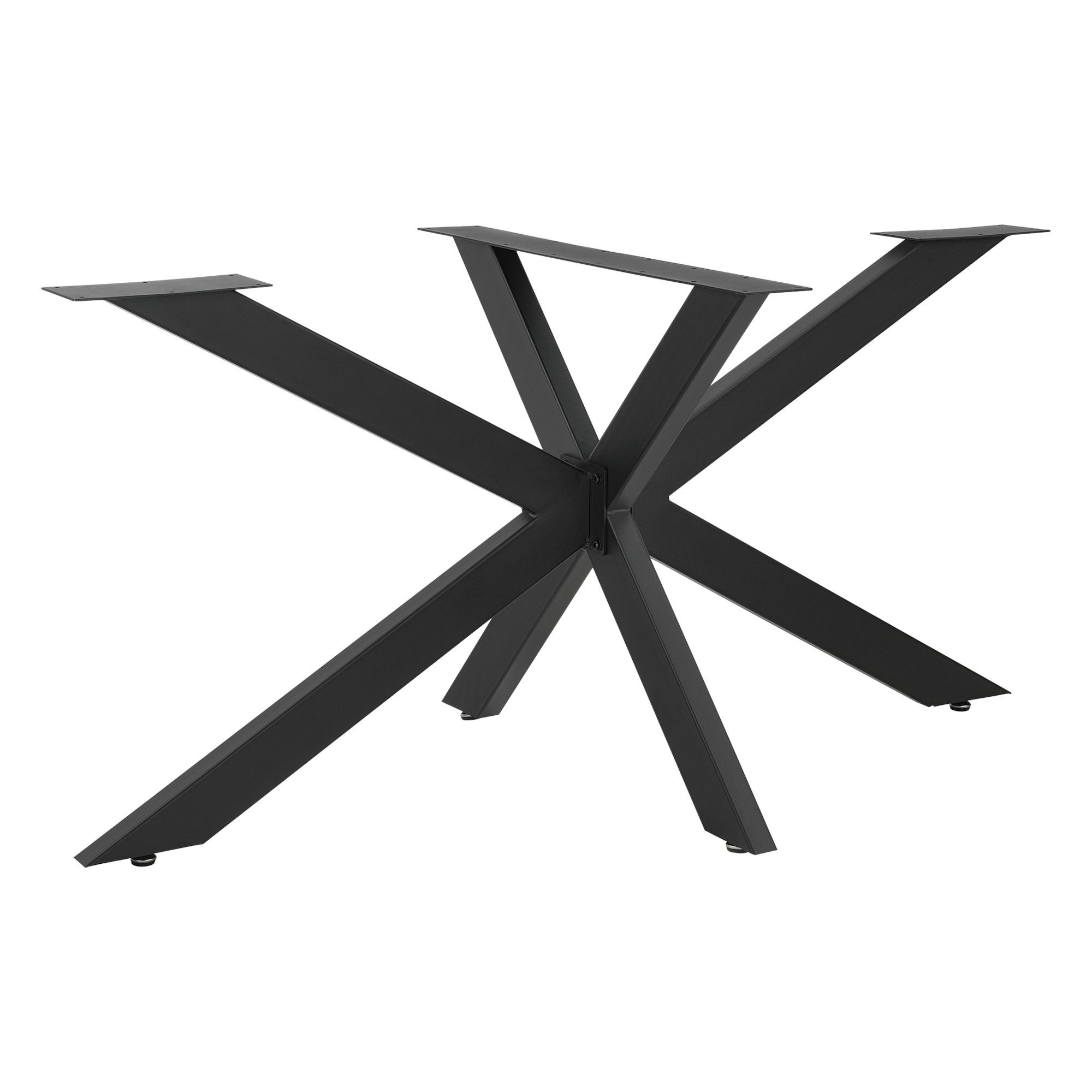 en.casa Tischgestell, Oberau Metall 150 x 78 x 71 cm Schwarz