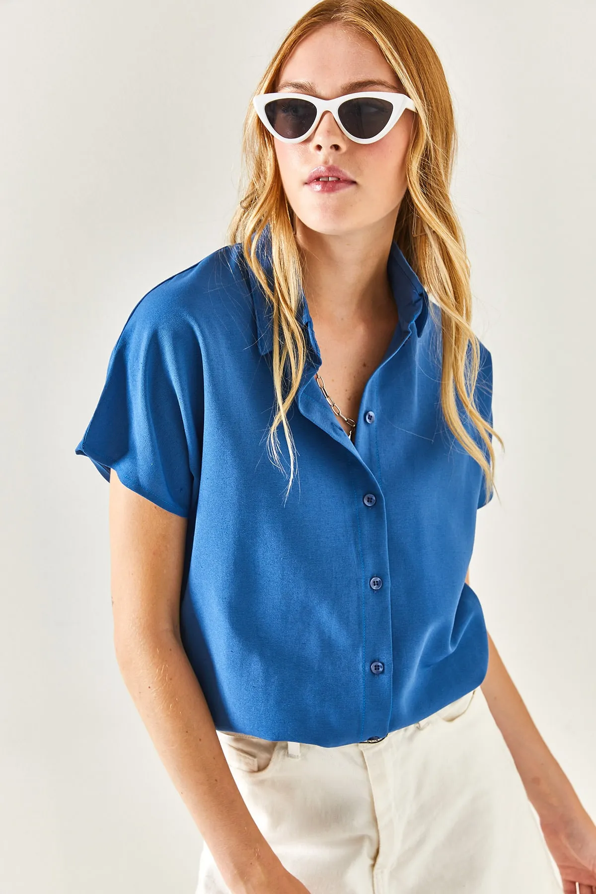 Olalook  Hemd - Blau - Oversized
