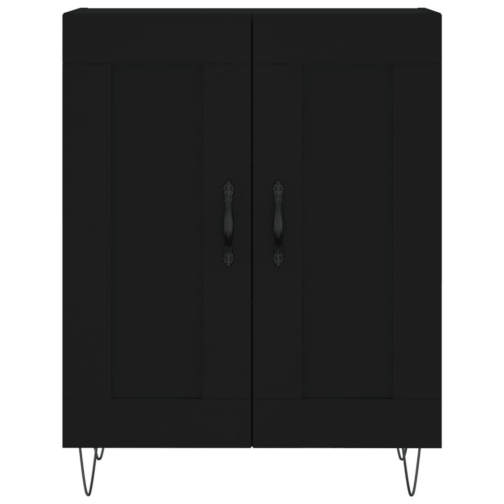 vidaXL Sideboard Highboard Schwarz 69,5x34x180 cm Holzwerkstoff (1 St)