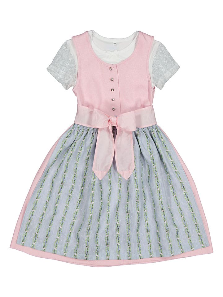 Turi Landhaus Dirndl in Rosa/ Hellblau günstig kaufen