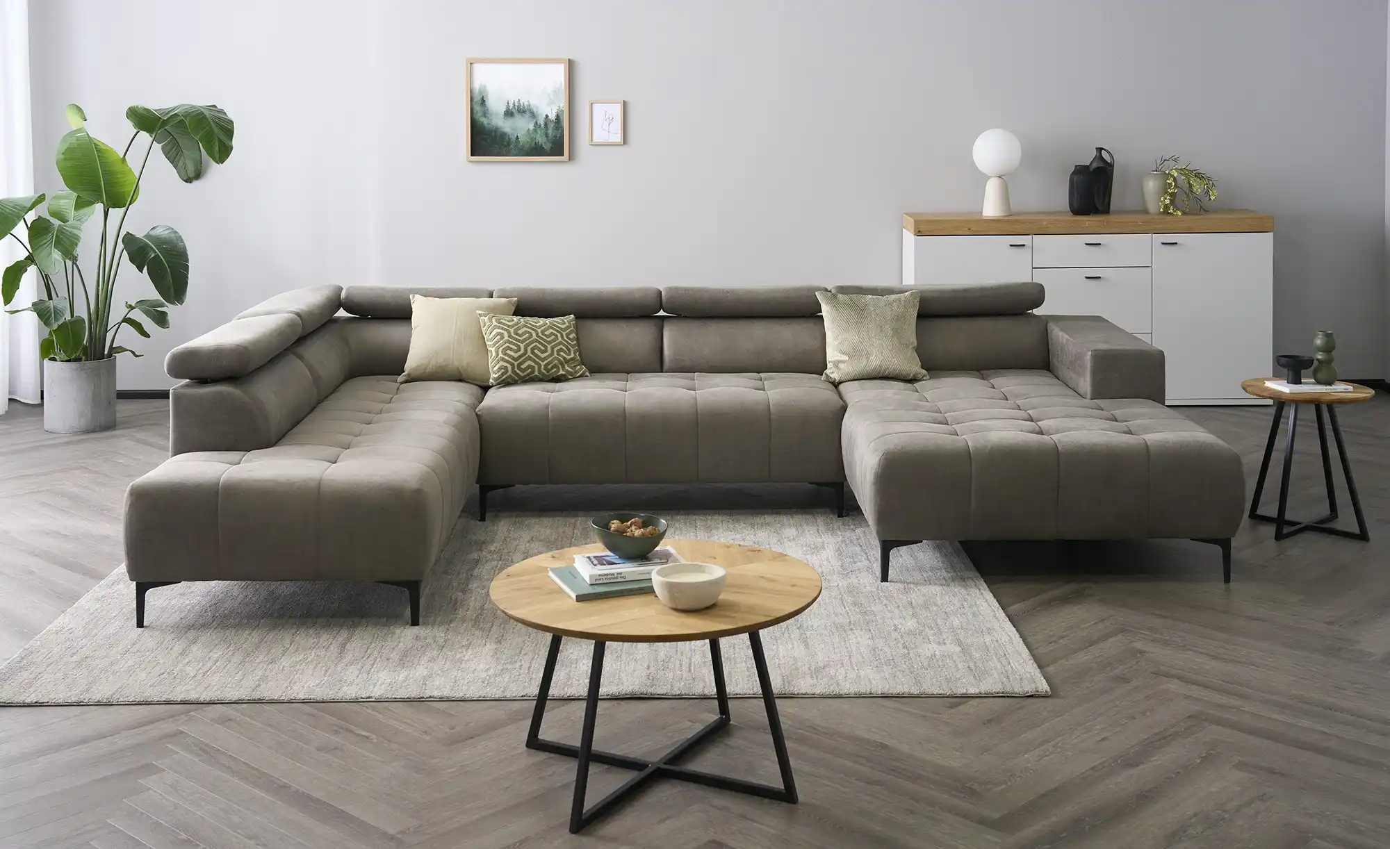 Twist Wohnlandschaft aus Mikrofaser Caro