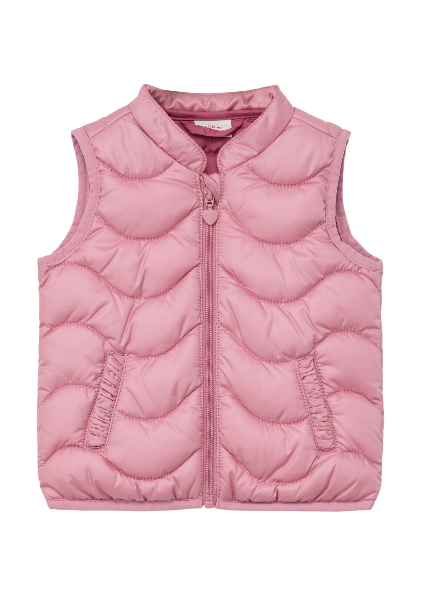 s.Oliver Steppweste Outdoor-Weste mit Wellen-Steppung Paspel, Raffung