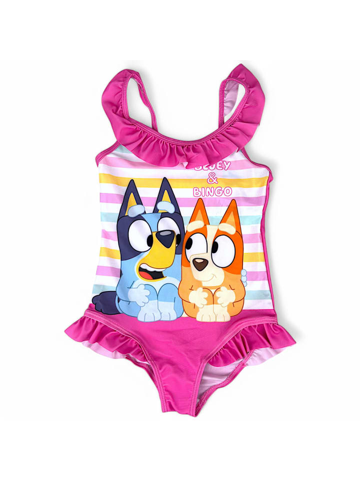 Bluey Badeanzug Bluey & Bingo mit Rüschen in Pink günstig kaufen