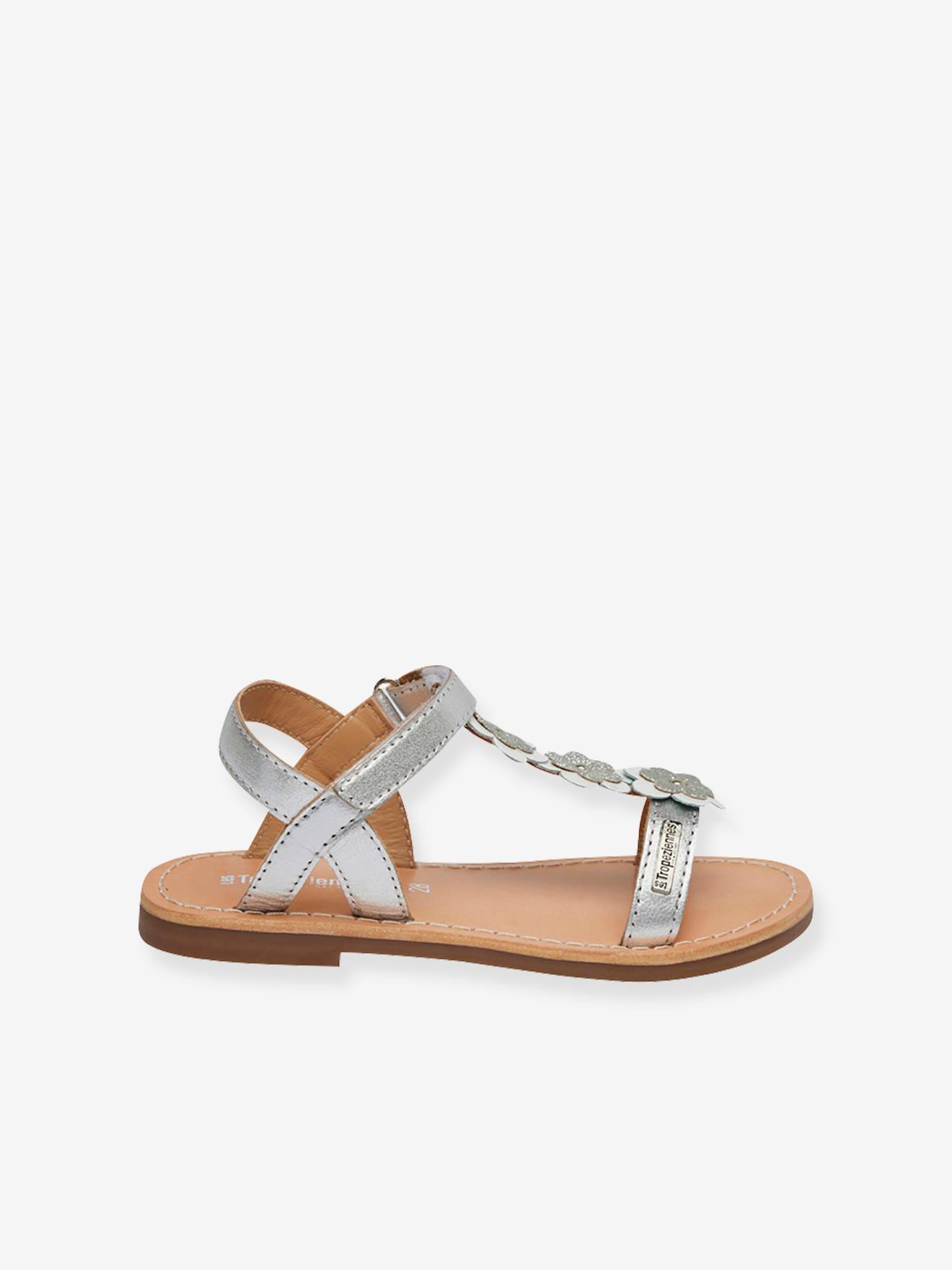 Les Tropeziennes Mädchen Klett-Sandalen Ibiscus LES TROPEZIENNES PAR M. BELARBI mit Recycling-Elastomer - silber