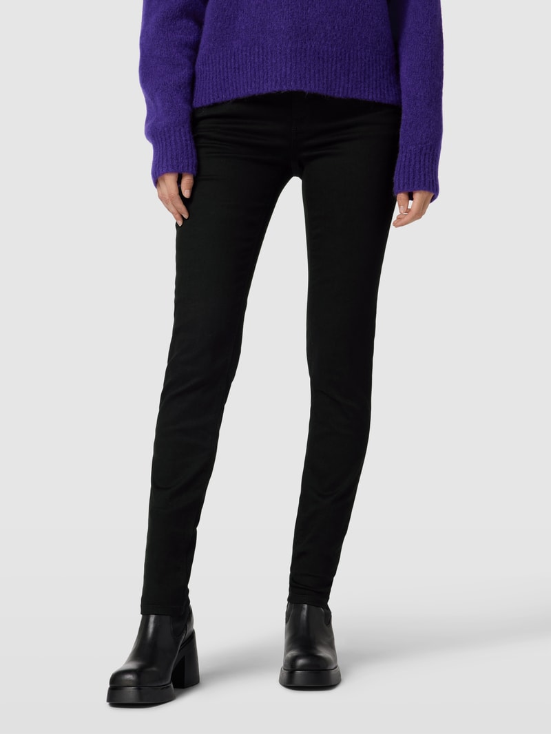 Skinny Fit Jeans im 5-Pocket-Design Modell 'AMAL' in schwarz