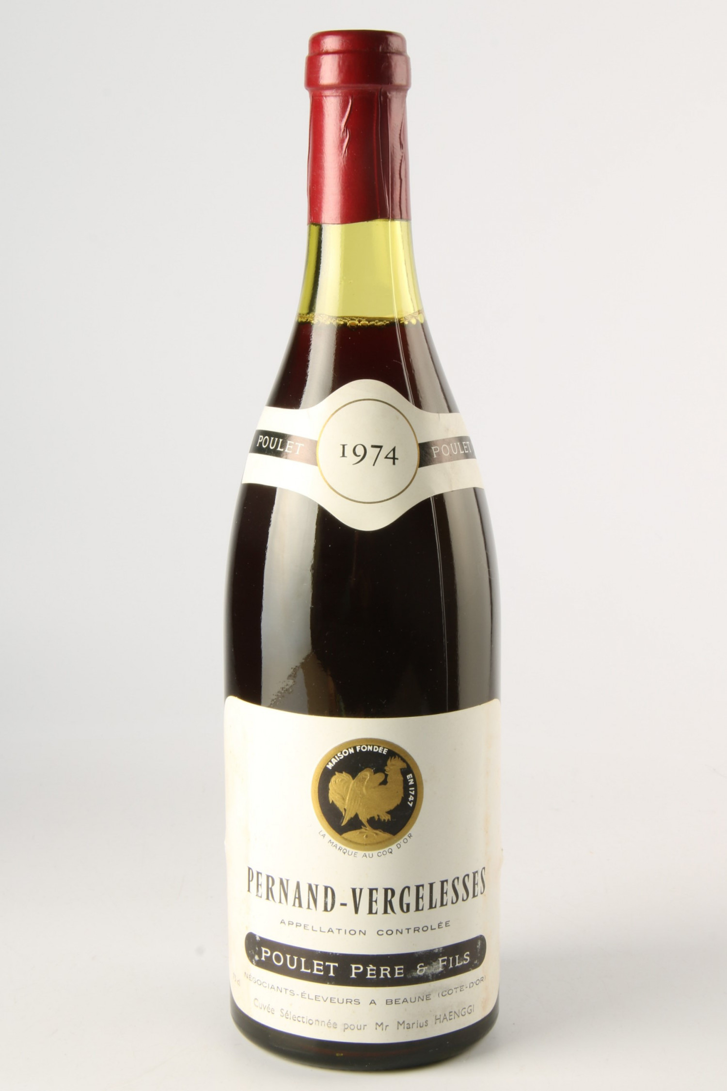 Vin 1974 POULET PERE ET FILS 1974, Pernand Vergelesses. Vin ancien - SoDivin