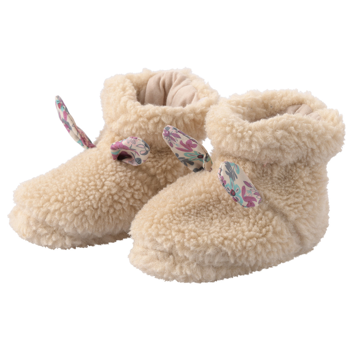 Newborn Plüsch-Schühchen mit Applikation
