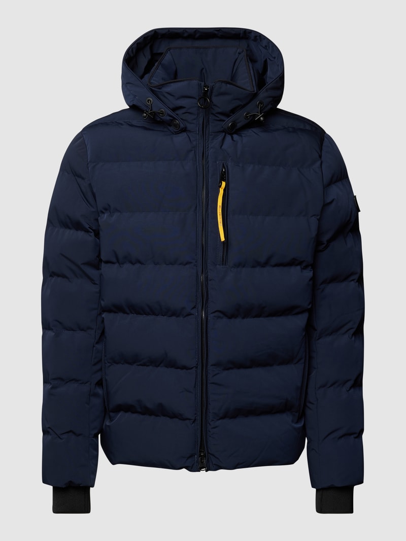 Funktionsjacke mit Kapuze Modell 'BLACKBIRD' in marineblau