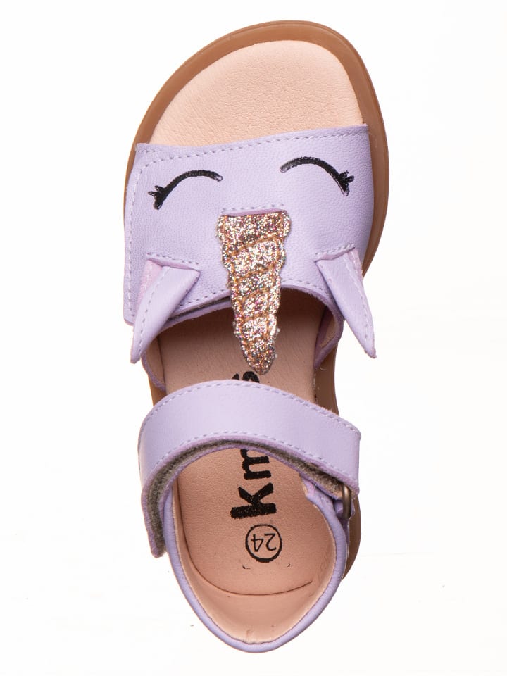kmins Leder-Sandalen in Lila günstig kaufen