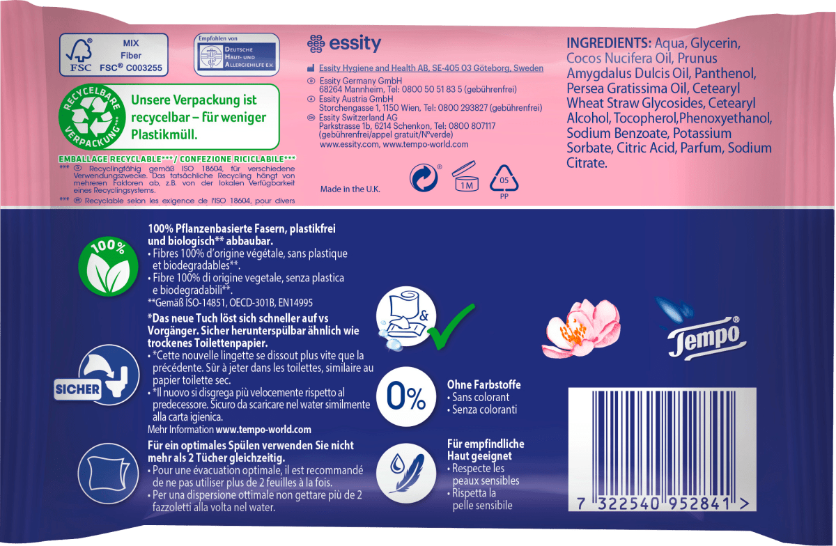 Feuchtes Toilettenpapier Mandelmilch & Panthenol, 42 St