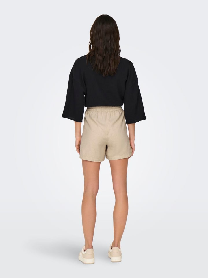 JACQUELINE de YONG Shorts Hohe Taille loose Fit Elastische Taille Kordelzug in Braun-4 günstig kaufen XS