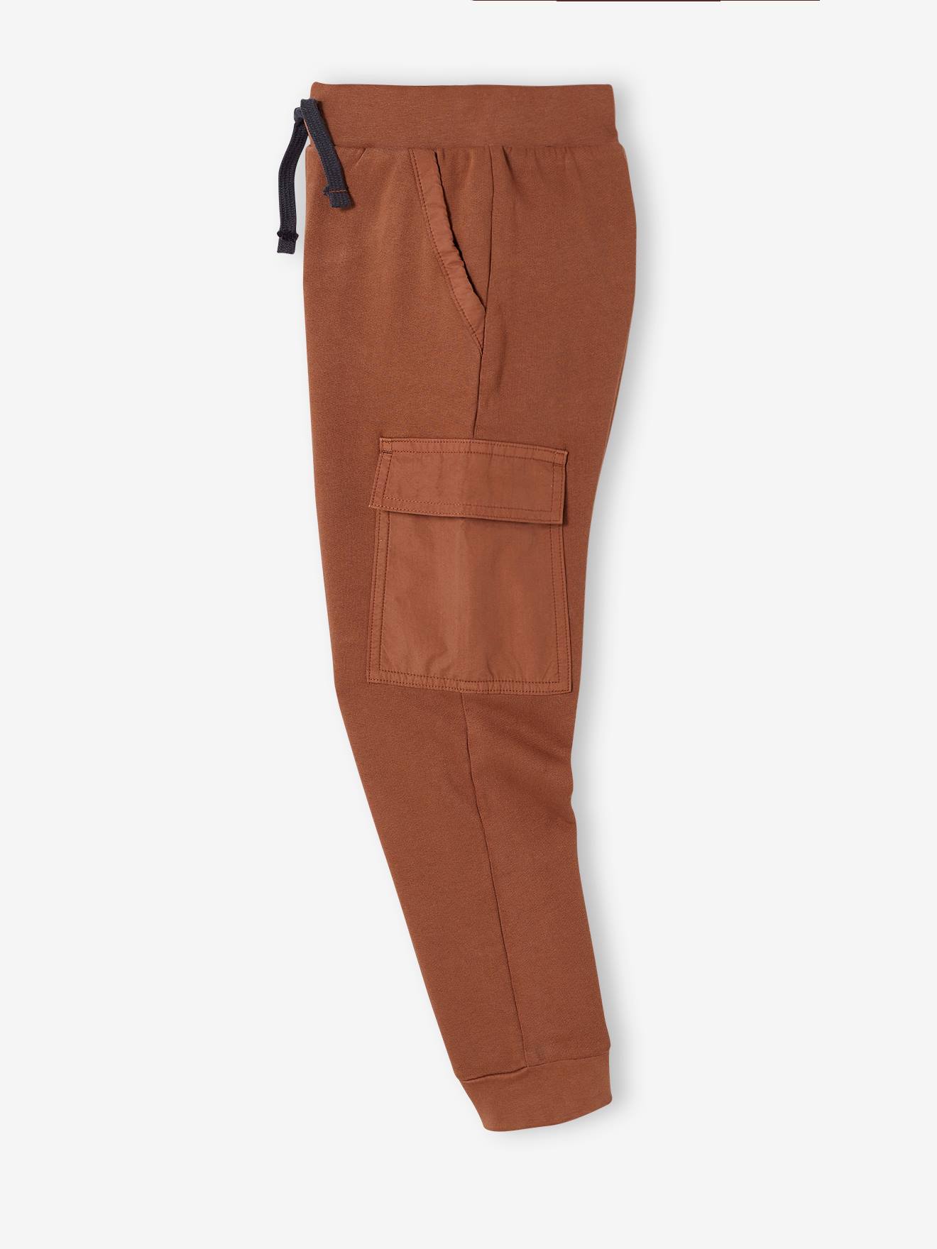 Pantalon jogger en molleton bi-matière garçon gris
