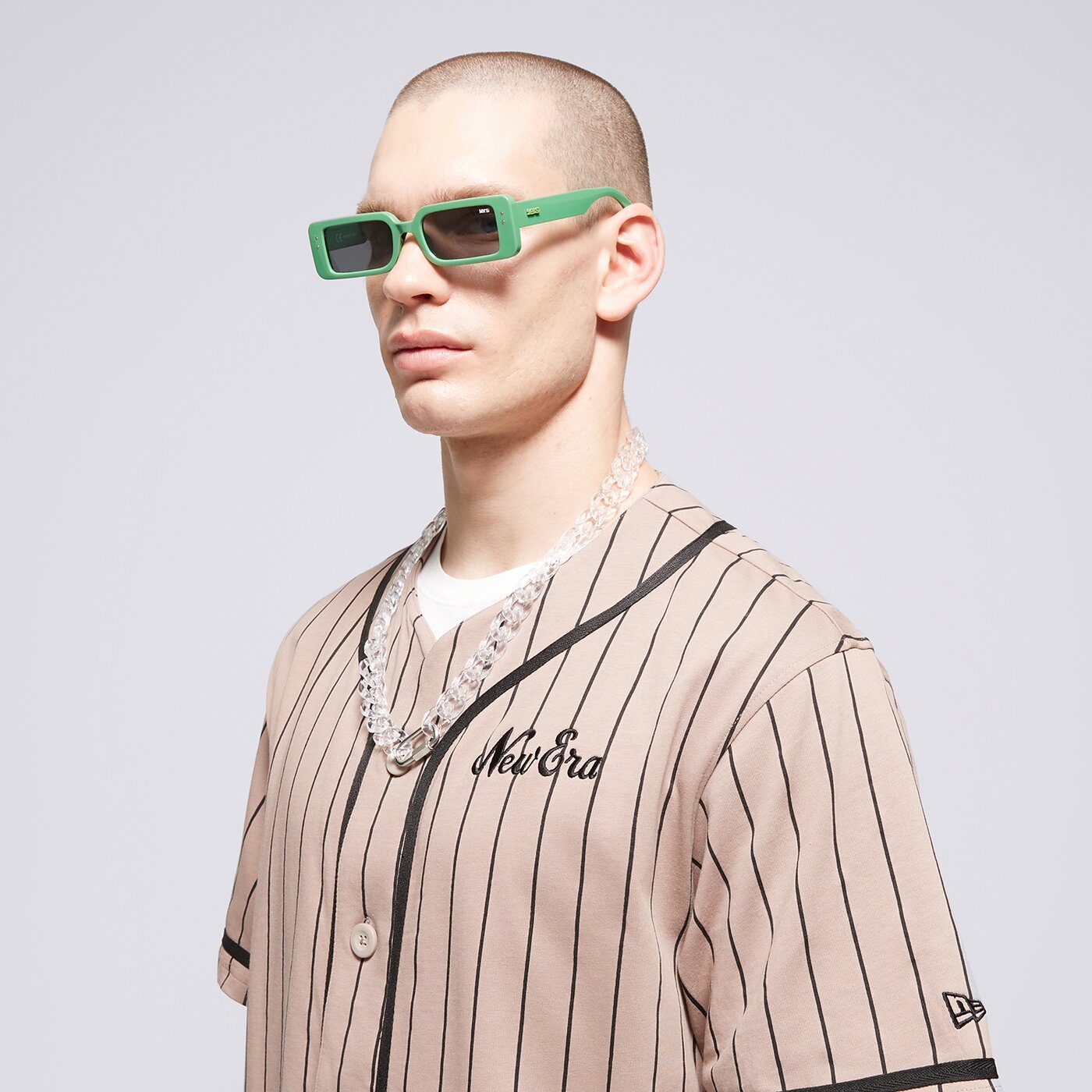 NEW ERA T-SHIRT NE PINSTRIPE JERSEY NONE Beige